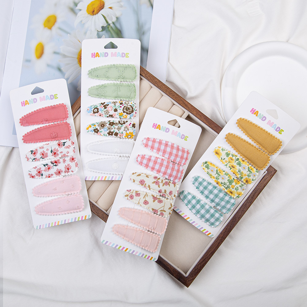 Baby Clothing Material - 6Pcs/Set Flower Print Fabric Baby Hair