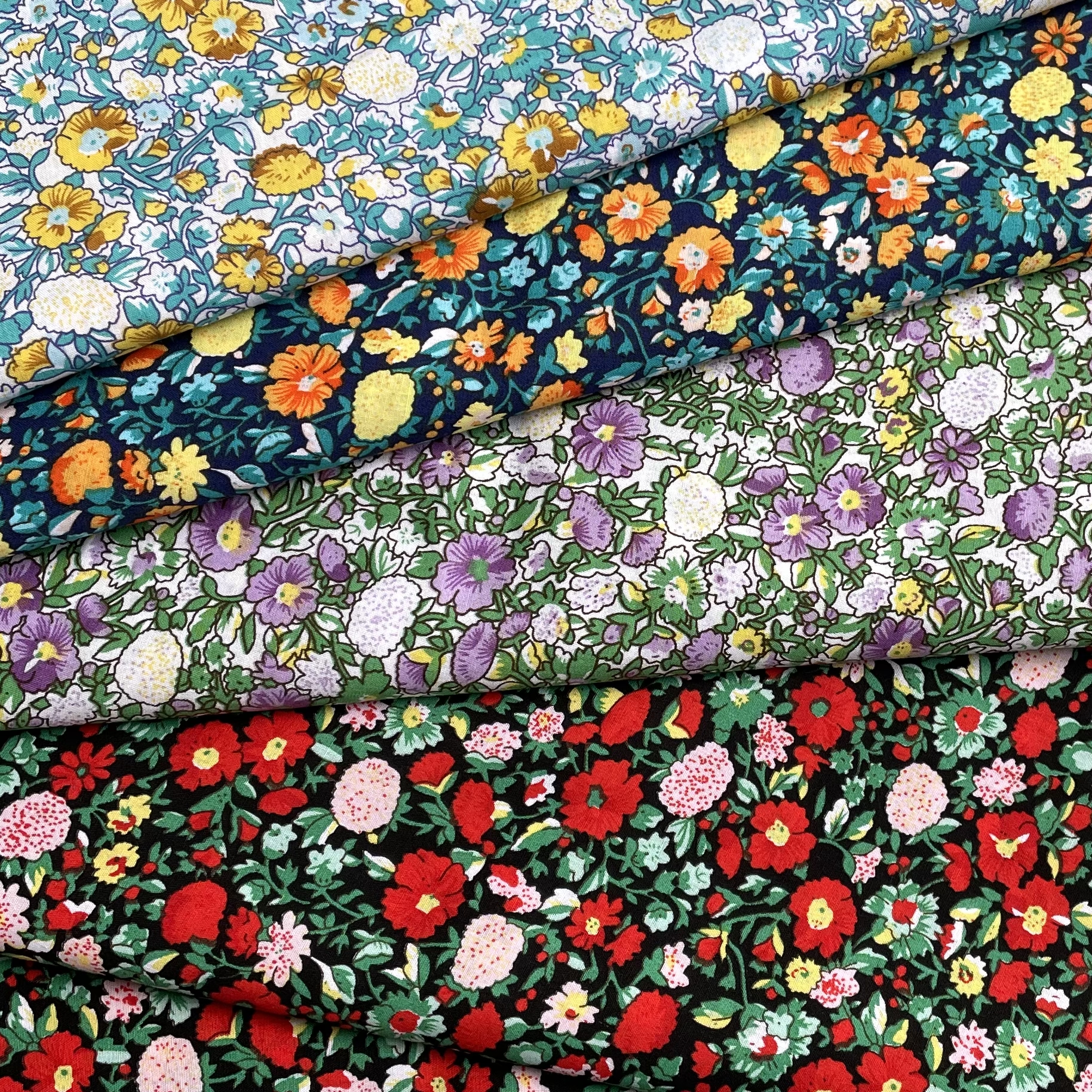 Baby Clothing Material - Colorful Floral Plants 100%Cotton Poplin 40S