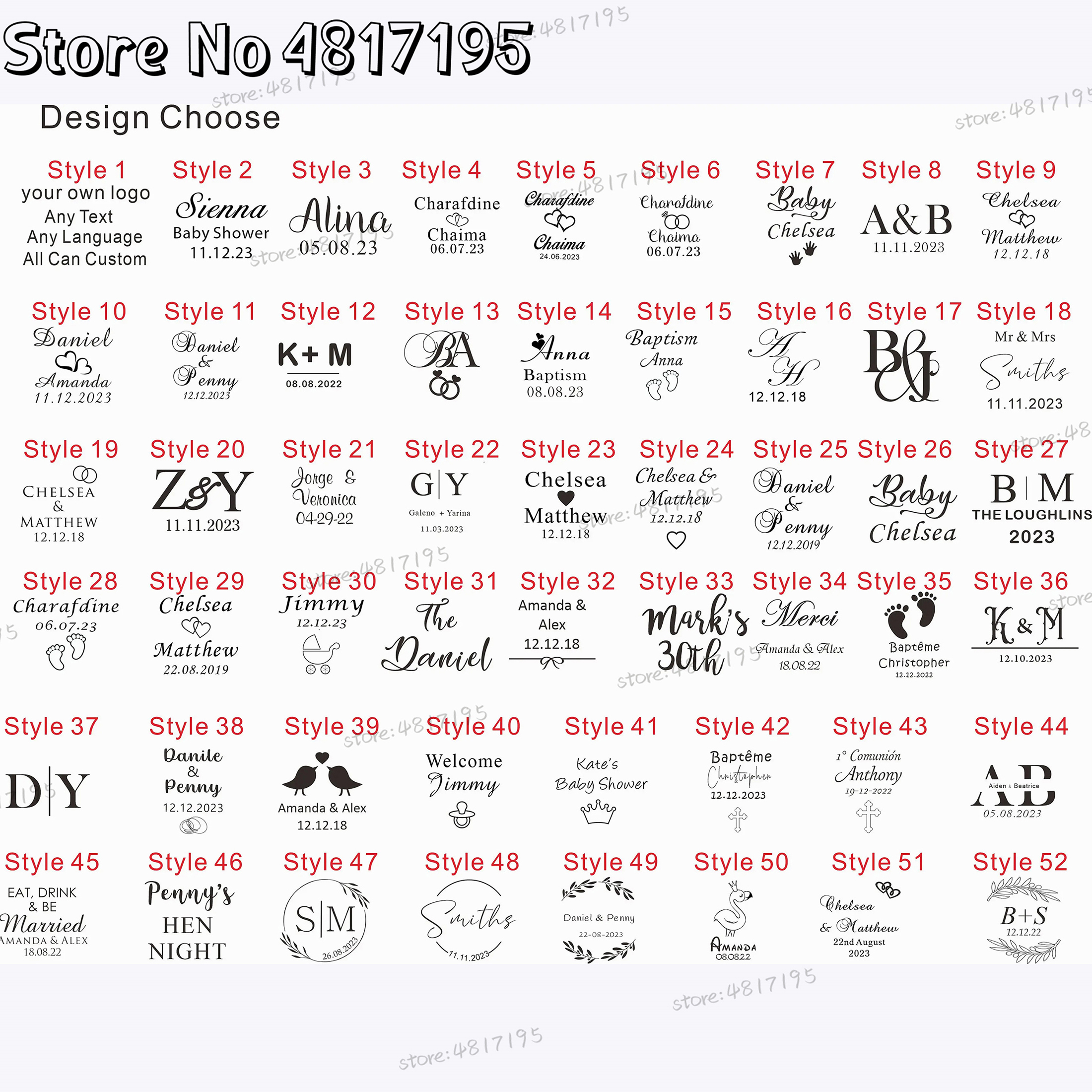 20/50/100Pcs Personalized Acry - Baby Clothing Tags avaliação e preço