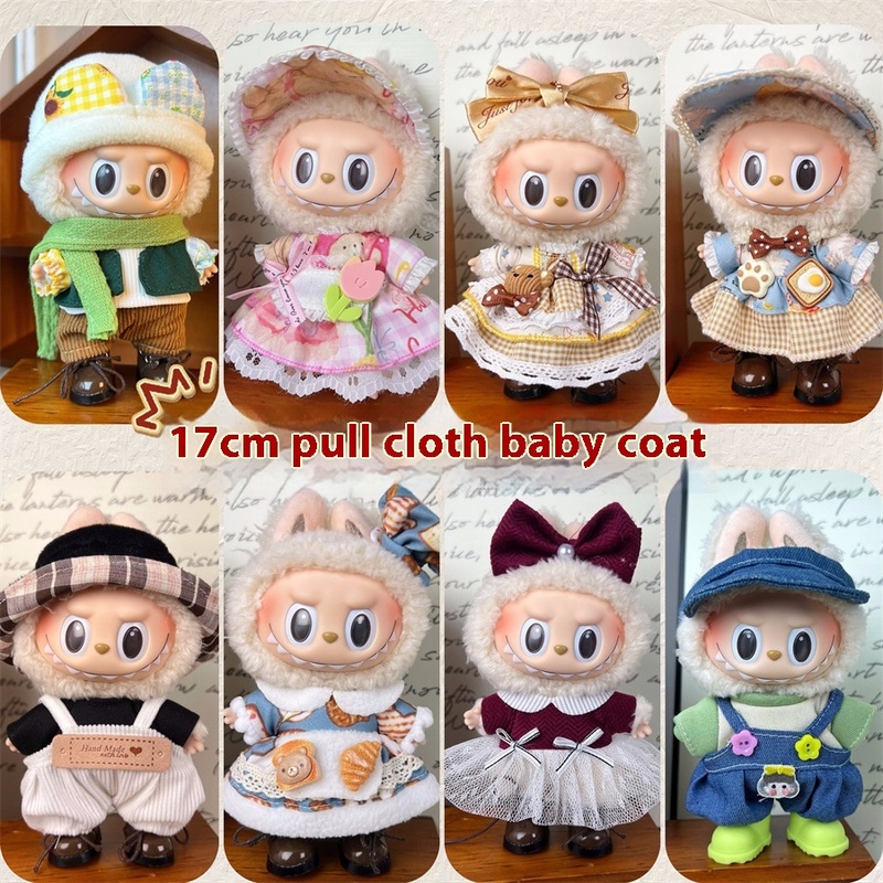 New 17cm Labubu Pendant With T - Baby Clothing High Quality avaliação e preço