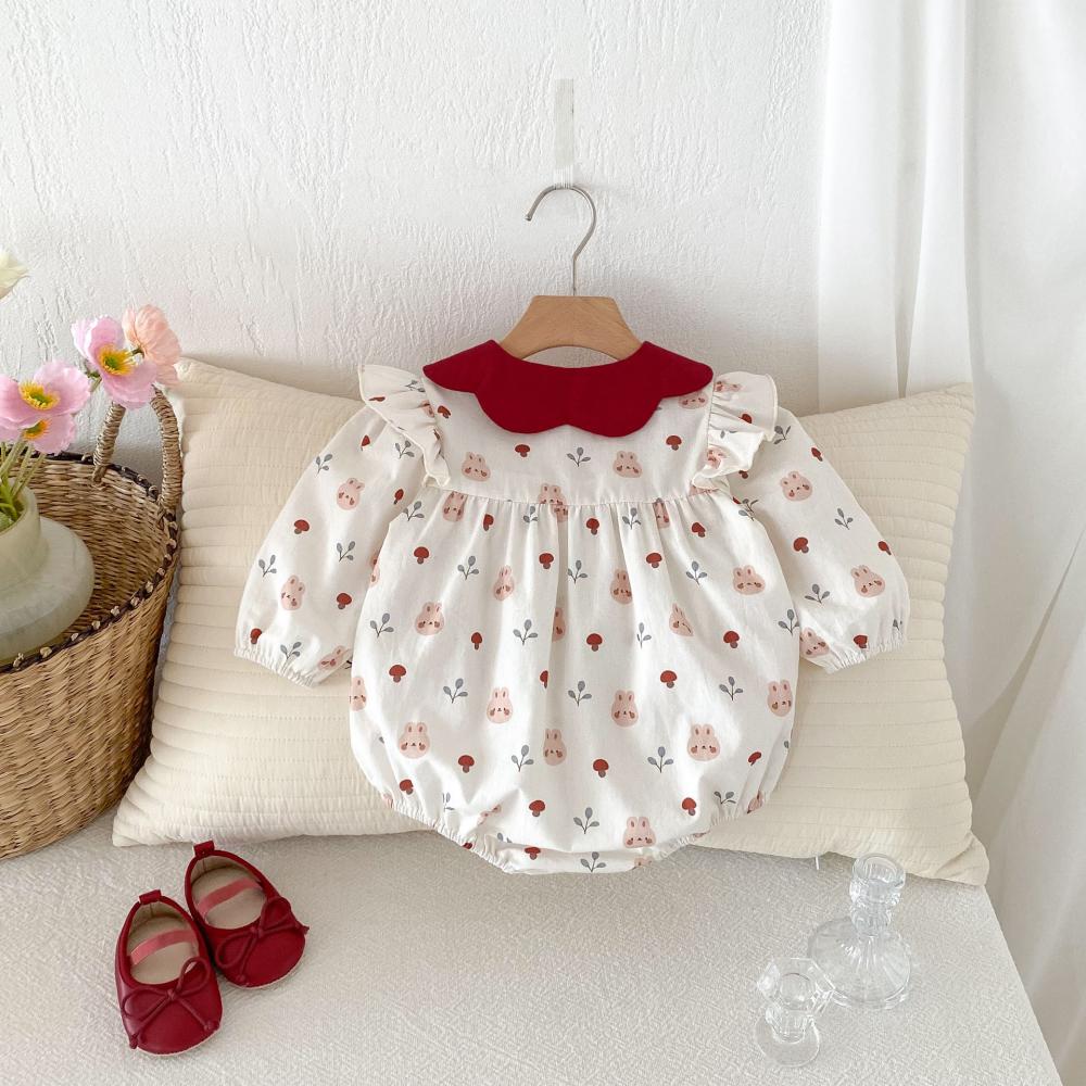 Cute Rabbit Printed Baby Jumps - Baby Clothing High Quality avaliação e preço