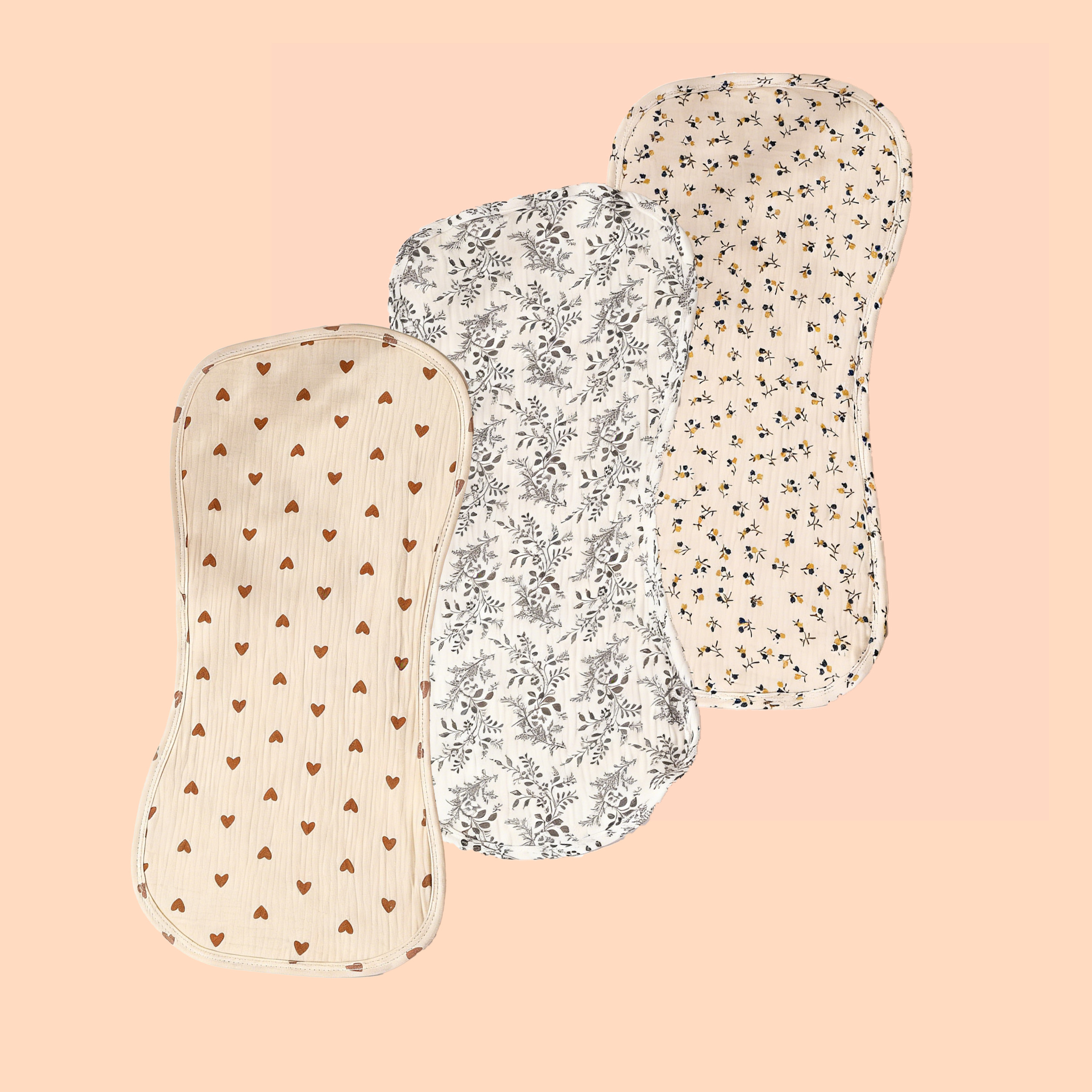 3 Pack 6 Layer Cotton Muslin B - Printed Bibs Pack avaliação e preço
