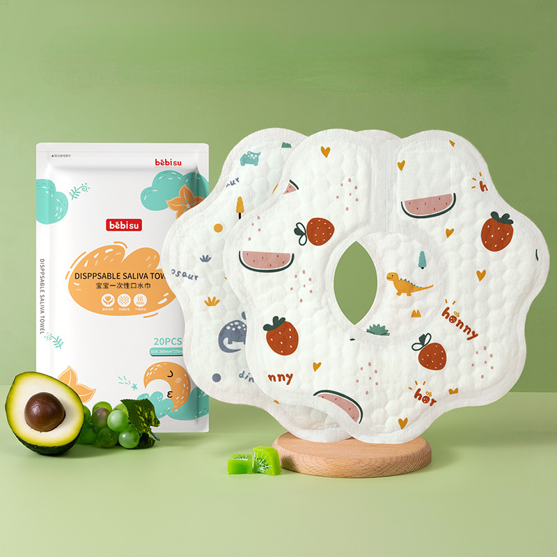 Disposable Baby Bib 20pcs/pack - Printed Bibs Pack avaliação e preço