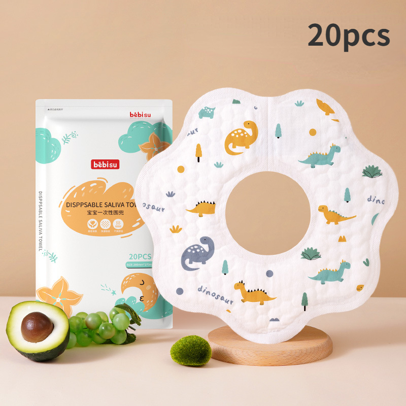 Disposable Baby Bib 20pcs/pack - Printed Bibs Pack avaliação e preço