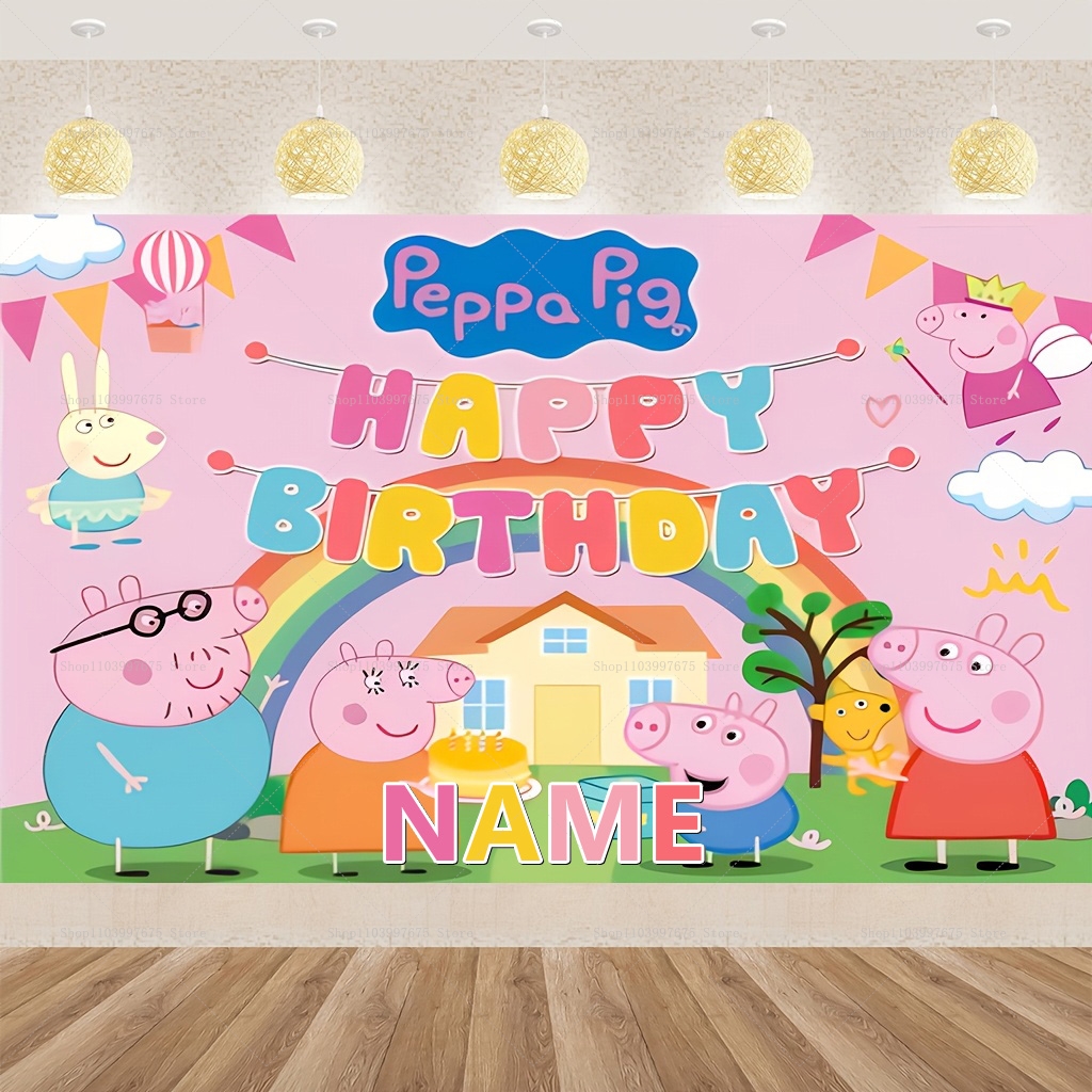 Custom Name Cartoon Peppa Pig  - Baby Clothing Easter avaliação e preço