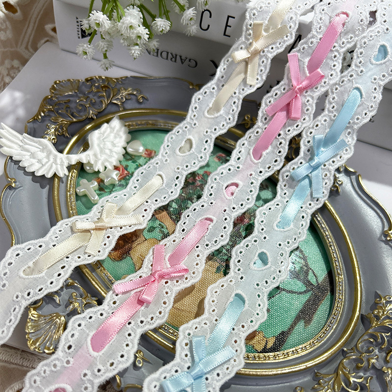 1yard Bow Pleated Lace Lolita  - Baby Clothing Material avaliação e preço