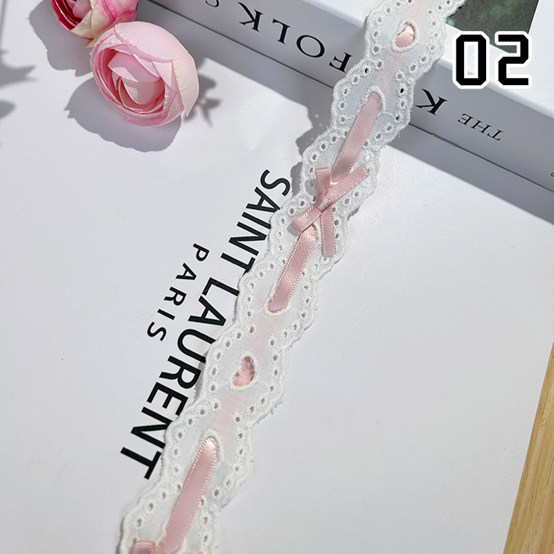 1yard Bow Pleated Lace Lolita  - Baby Clothing Material avaliação e preço