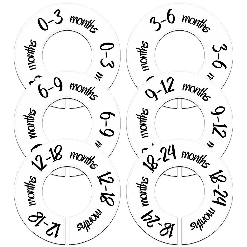 68/9Pcs Organizing Hangers Bab - Baby Clothing Tags avaliação e preço