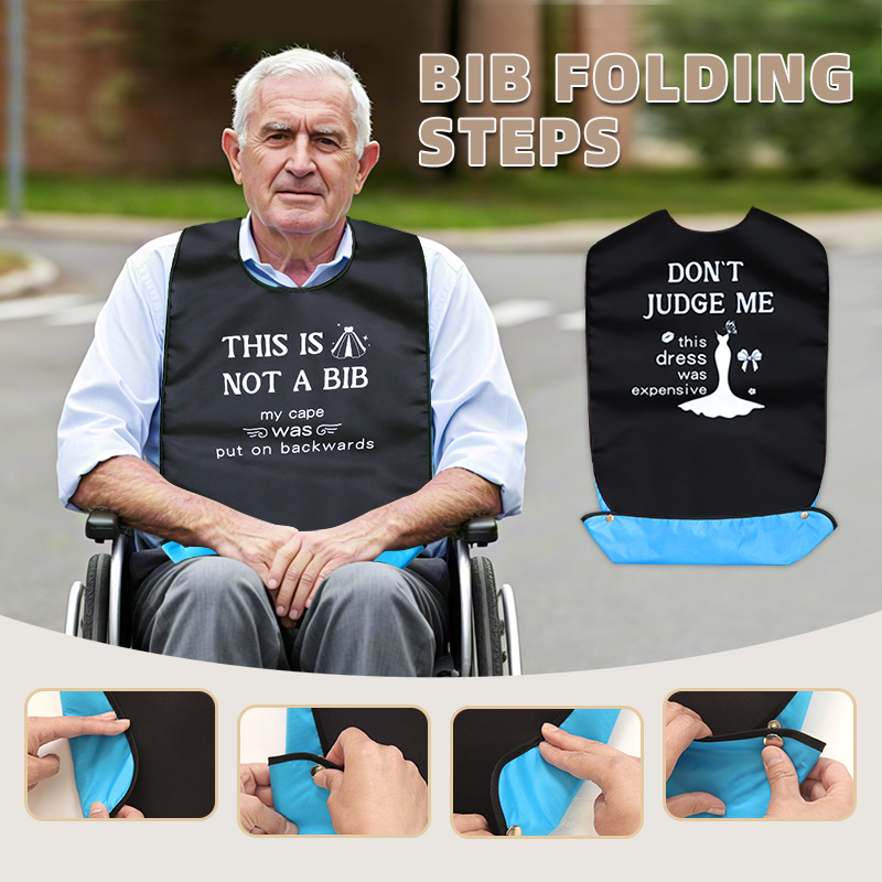 2-Pack Dining Bibs for Seniors - Printed Bibs Pack avaliação e preço