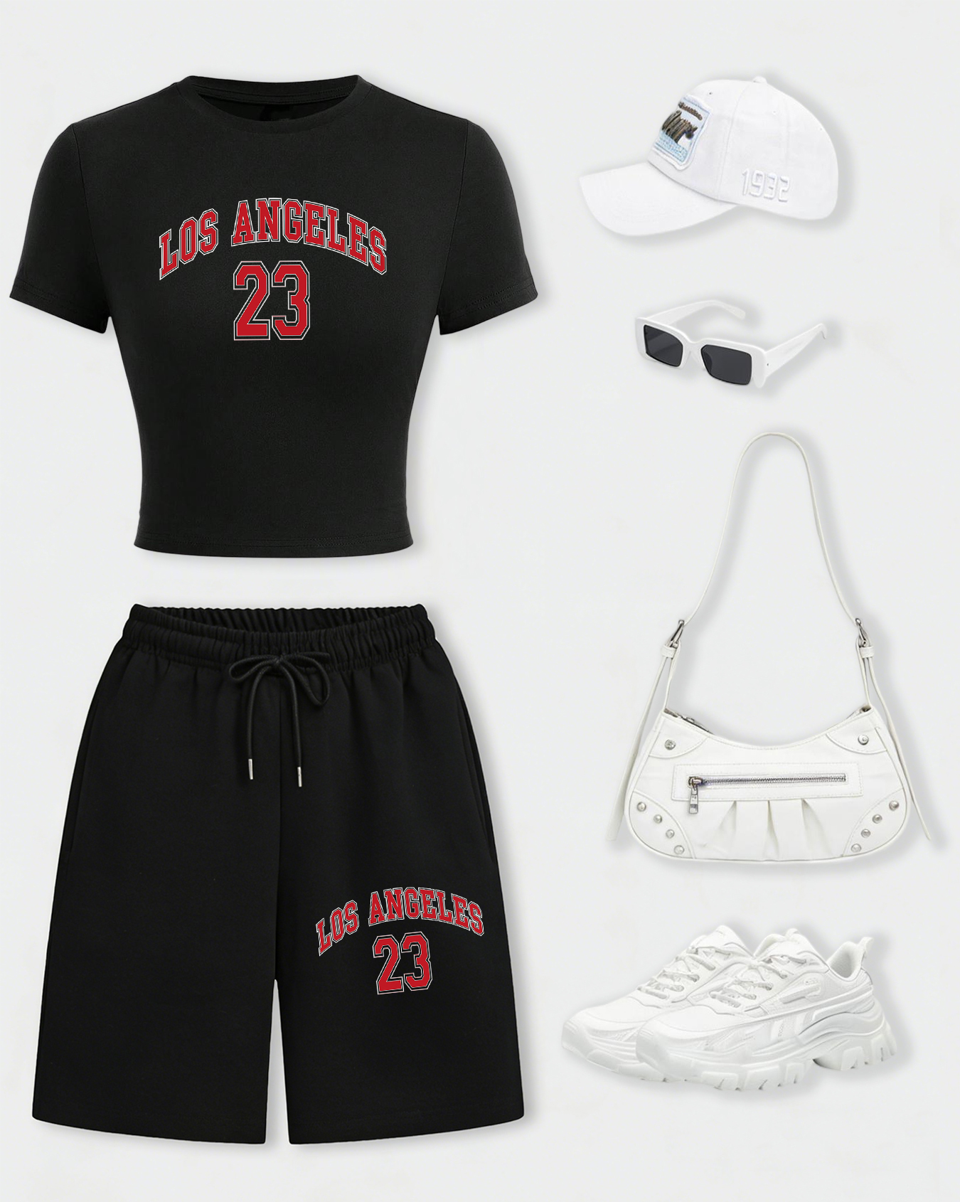 Los Angeles 24 Creative Letter - Summer Short Set avaliação e preço