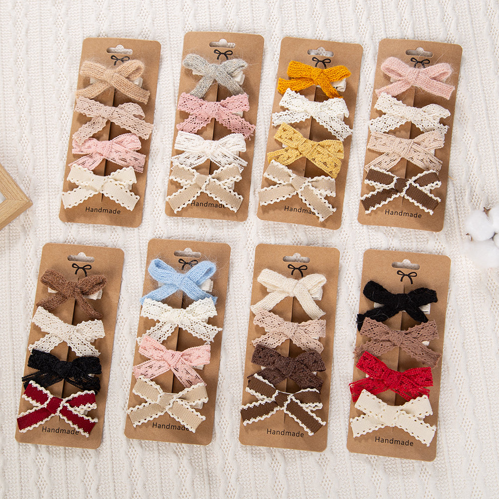 4Pcs/Set Baby Girls Hair Bows  - Baby Clothing Material avaliação e preço