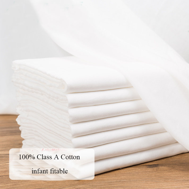 100x145cm Pure 100% Cotton Whi - Baby Clothing Material avaliação e preço