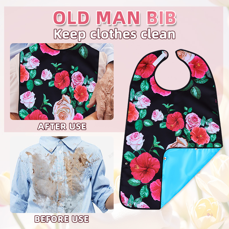 Waterproof Bib for Middle-Aged - Printed Bibs Pack avaliação e preço